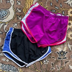 Nike dri fit running shorts x2